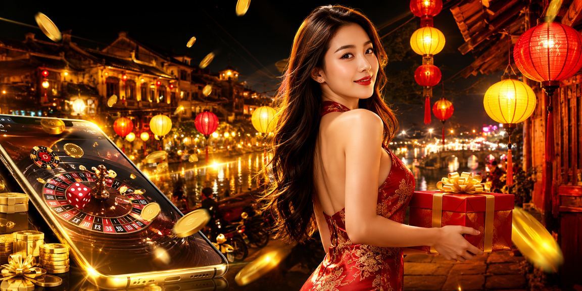 Hình ảnh khách hàng trải nghiệm cá cược tại cơ sở casino ở Hà Nội với đèn lồng truyền thống